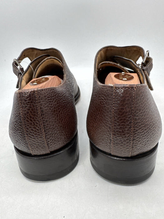 Impronta Shoe Size 9 Brown Leather Solid Double Monk Strap Dress Men's Shoes