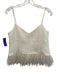 5a7 Cinq a Sept Size M Cream White Triacetate & Polyester Ostrich Feathers Top Cream White / M
