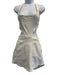 Zara Size L Cream White Cotton & Polyester Sleeveless Corset Front Cut Out Dress Cream White / L