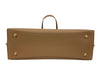 Quince Light Brown Pebble Leather Top Handles Open Top Tote Bag Light Brown / M/L