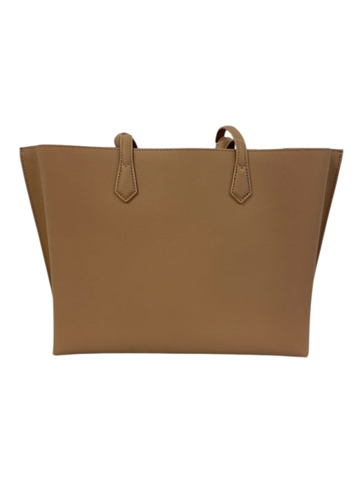 Quince Light Brown Pebble Leather Top Handles Open Top Tote Bag Light Brown / M/L