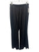 Zara Size Medium Black Polyester Blend Elastic Drawstring Waist Satin Pants Black / Medium