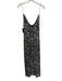 Zara Size Large Black & Gray Spaghetti Strap Animal Stripe Mesh Midi Dress Black & Gray / Large