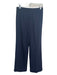 St John Size 6 Navy Wool Trouser High Rise Straight Leg Cuff Pants Navy / 6