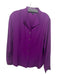 Lafayette 148 Size 6 Purple Silk Collared Button Up Long Sleeve Paneled Top Purple / 6