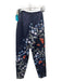 Ted Baker Size 0/XS Navy & Multi Polyester Floral Butterflies Tapered Pants Navy & Multi / 0/XS