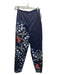 Ted Baker Size 0/XS Navy & Multi Polyester Floral Butterflies Tapered Pants Navy & Multi / 0/XS