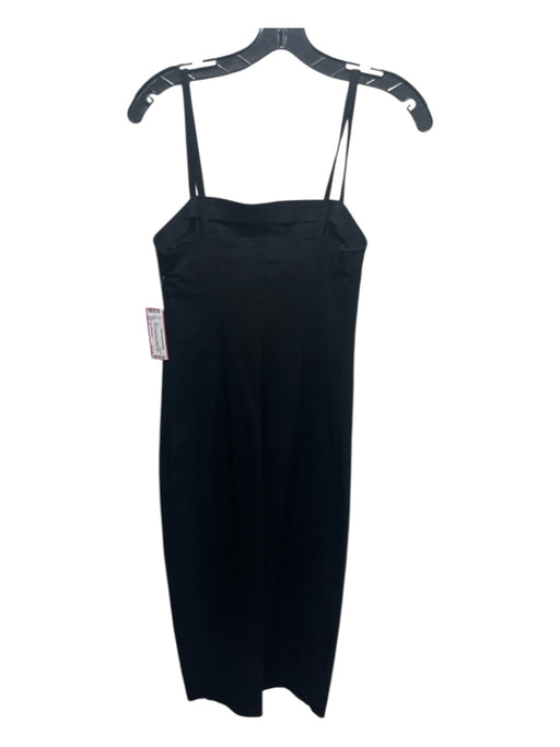 Avenue Montaigne Size 0 Black Viscose Blend Spaghetti Strap Princess Seams Dress Black / 0