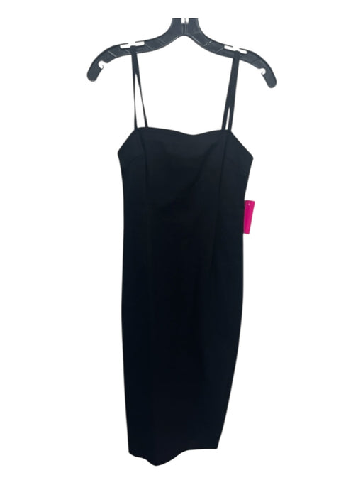 Avenue Montaigne Size 0 Black Viscose Blend Spaghetti Strap Princess Seams Dress Black / 0