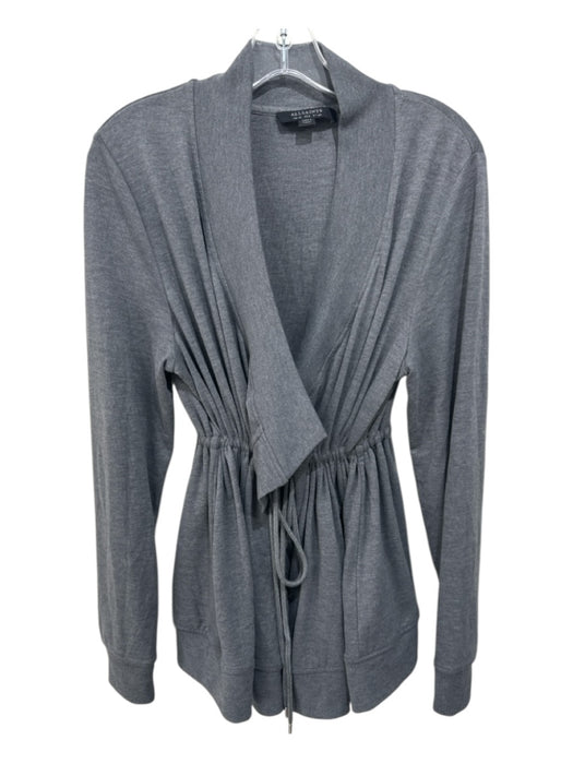 All Saints Size 6 Gray Polyester Blend Ribbed Trim Drawstring Waist Sweater Gray / 6