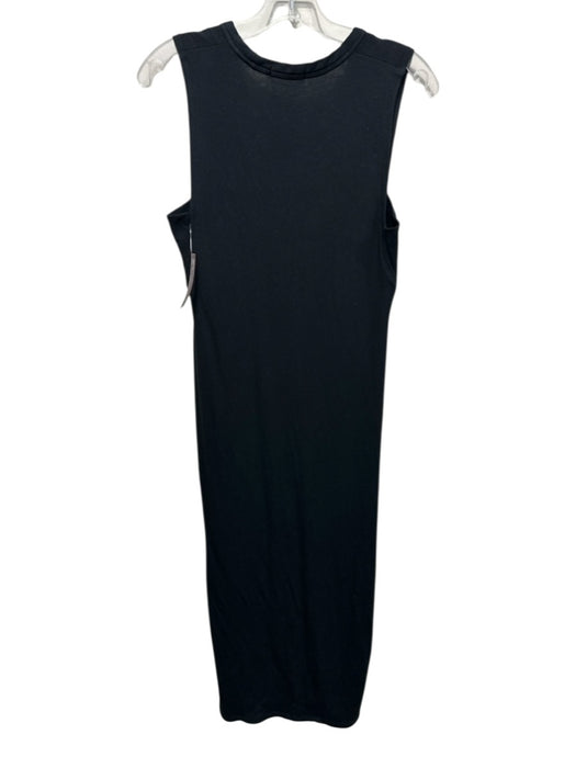 Rag & Bone Size XS Black Cotton Sleeveless V Neck Side Slit Below knee Dress Black / XS
