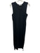 Rag & Bone Size XS Black Cotton Sleeveless V Neck Side Slit Below knee Dress Black / XS