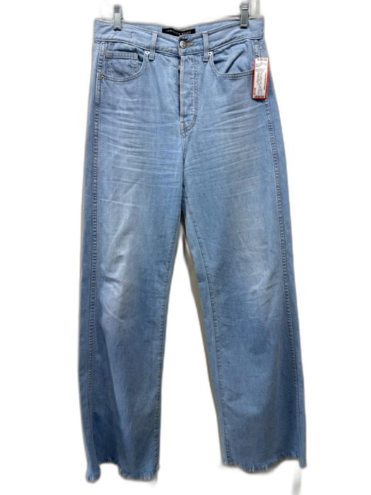 Veronica Beard Jeans Size 27 Light Wash Cotton Denim High Rise Wide Leg Jeans Light Wash / 27
