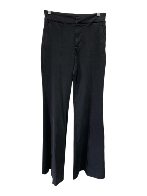 Alice + Olivia Jeans Size 27 Black Cotton Denim High Rise Wide Leg Pintuck Jeans Black / 27