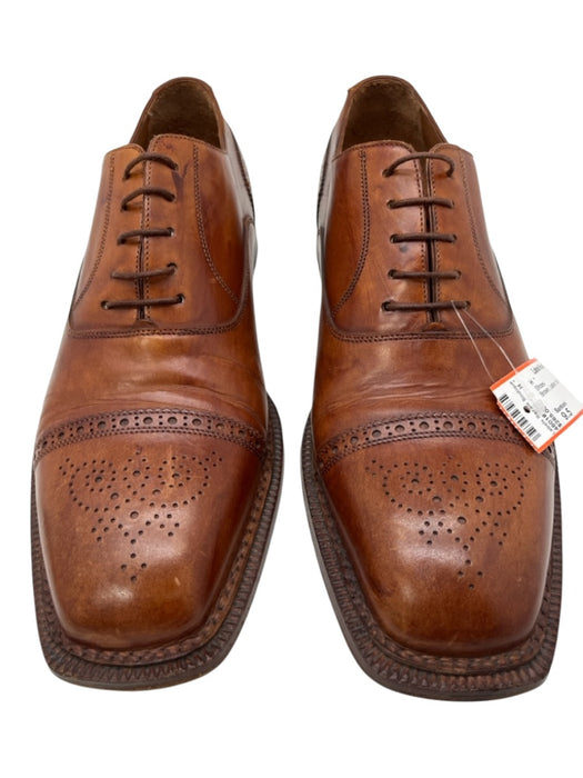 Santoni Shoe Size 9.5 Brown Leather Solid Men's Shoes Brown / 9.5