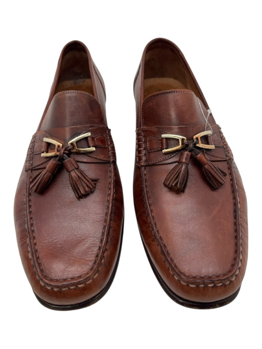 Santoni Shoe Size 10 Brown Leather Solid loafer Men's Shoes Brown / 10