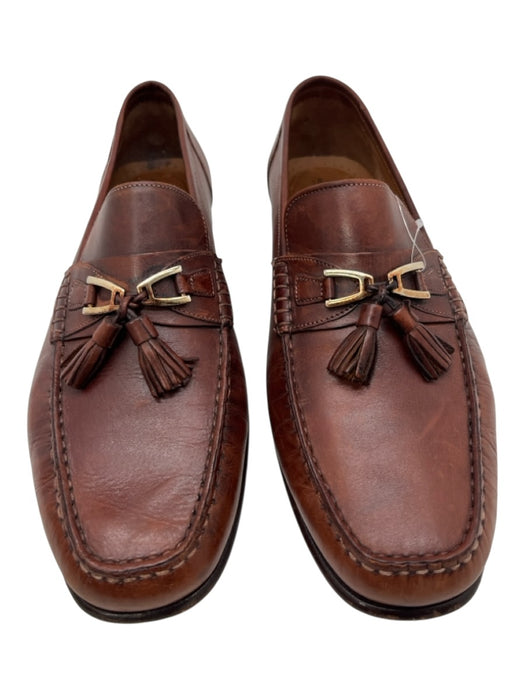 Santoni Shoe Size 10 Brown Leather Solid loafer Men's Shoes Brown / 10