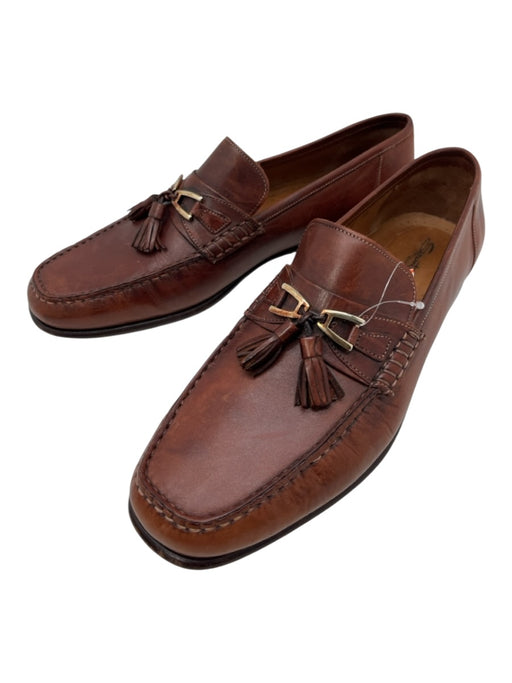 Santoni Shoe Size 10 Brown Leather Solid loafer Men's Shoes Brown / 10