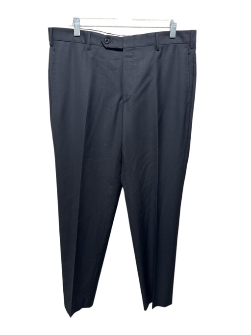 Zanella Size 36 Black Wool Solid Zip Fly Men's Pants Black / 36