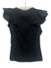 Veronica Beard Jeans Size S Black Pima Cotton Blend Ribbed Knit V Neck Top Black / S