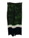 Maje Size 1 Green, White & Black Polyester Dip Dye Side Zip High Waist Pants Green, White & Black / 1