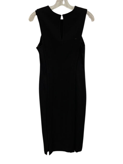 A.L.C. Size 4 Black Viscose Blend Sleeveless Fabric Block Zip Pockets Dress Black / 4