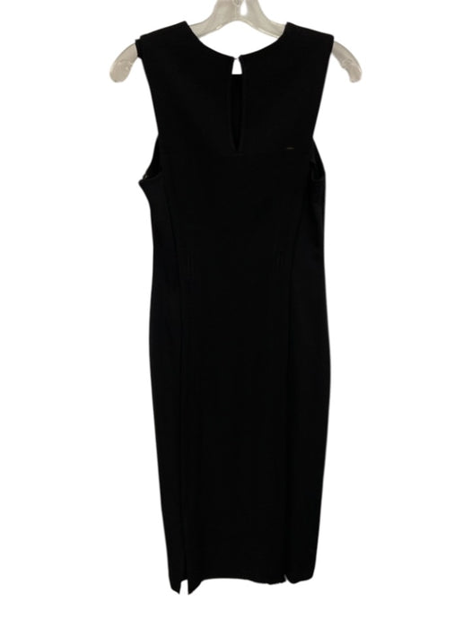 A.L.C. Size 4 Black Viscose Blend Sleeveless Fabric Block Zip Pockets Dress Black / 4