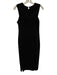 A.L.C. Size 4 Black Viscose Blend Sleeveless Fabric Block Zip Pockets Dress Black / 4