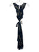 Halston Heritage Size 6 Navy Blue, Beige & Black Polyester Sleeveless Dress Navy Blue, Beige & Black / 6