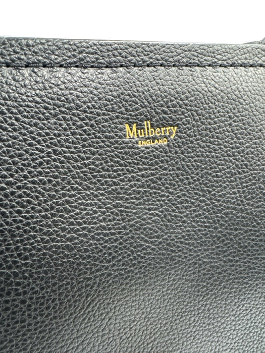 Mulberry Black & Gold Pebble Leather Turnlock Crossbody Strap Bag Black & Gold / S