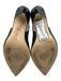Coach Shoe Size 8.5 Black & Brass Leather Pointed Toe Midi Heel Chain Pumps Black & Brass / 8.5