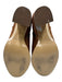 Cosmoparis Shoe Size 39 Brown Suede leather Stacked High Heel Piping Booties Brown / 39