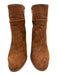 Cosmoparis Shoe Size 39 Brown Suede leather Stacked High Heel Piping Booties Brown / 39