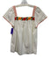 Ann Mashburn Size XS White, red & orange Cotton Embroidered Flowers Top White, red & orange / XS