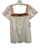 Ann Mashburn Size XS White, red & orange Cotton Embroidered Flowers Top White, red & orange / XS