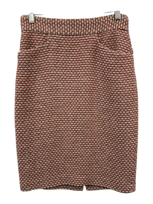 Ann Mashburn Size 4 Red, Gray & Black Linen & Cotton Honeycomb tweed Skirt Set Red, Gray & Black / 4