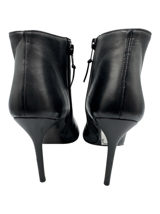 Stuart Weitzman Shoe Size 7.5 Black Leather Pointed Toe Side Zip Booties Black / 7.5