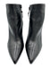 Stuart Weitzman Shoe Size 7.5 Black Leather Pointed Toe Side Zip Booties Black / 7.5