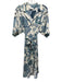 Cara Cara Size XS/S cream, blue, multi Polyester Button Up Floral Print Dress cream, blue, multi / XS/S