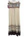 Alice + Olivia Size 10 Cream & Multi Viscose Strapless Floral Embroidery Dress Cream & Multi / 10