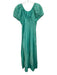 Nicholas Size 4 Mint Green Cotton & Silk Short Puff Sleeve Tie Back Maxi Dress Mint Green / 4
