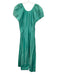 Nicholas Size 4 Mint Green Cotton & Silk Short Puff Sleeve Tie Back Maxi Dress Mint Green / 4
