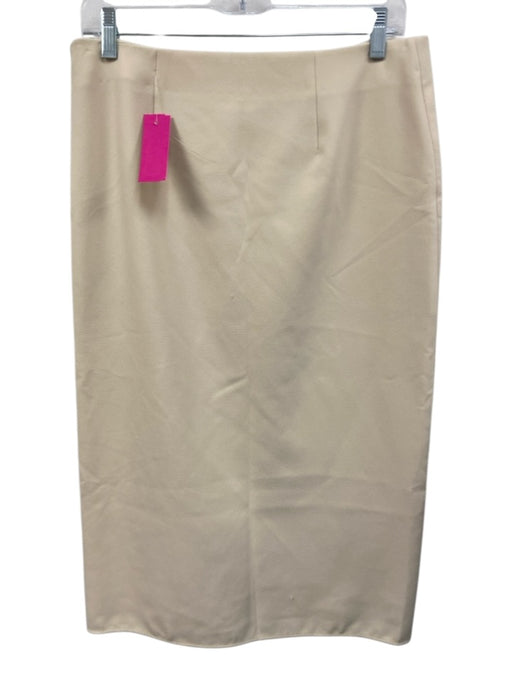 Acne Studios Size 38 Cream Beige Polyester Blend Side Zip Tulip Hem Midi Skirt Cream Beige / 38