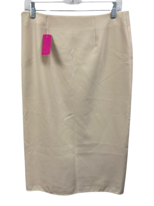 Acne Studios Size 38 Cream Beige Polyester Blend Side Zip Tulip Hem Midi Skirt Cream Beige / 38