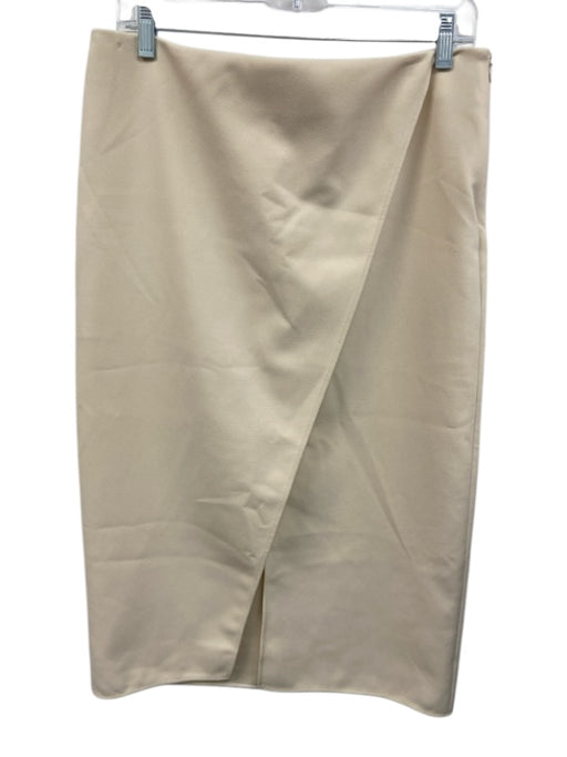 Acne Studios Size 38 Cream Beige Polyester Blend Side Zip Tulip Hem Midi Skirt Cream Beige / 38