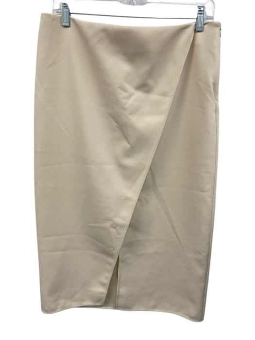Acne Studios Size 38 Cream Beige Polyester Blend Side Zip Tulip Hem Midi Skirt Cream Beige / 38
