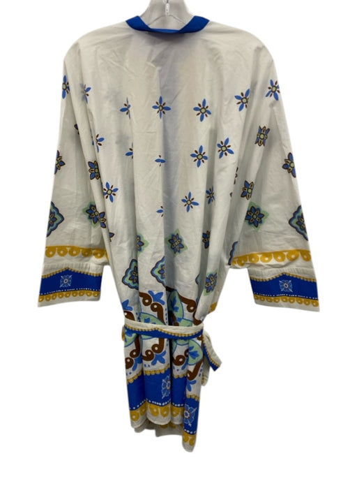 La Double J Size M White, Blue, Yellow Cotton tile motif Button Down Tunic Dress White, Blue, Yellow / M