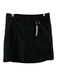 A.L.C. Size 6 Black Cotton Blend Back Zip Gold Hardware Mini Pockets Skirt Black / 6
