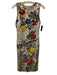 Alice & Olivia Size Est S Gold & Multi Nylon Sleeveless Back Zip Midi Dress Gold & Multi / Est S