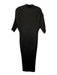 Rosetta Getty Size S Black Recycled Polyester Pleated Maxi Short Sleeve Dress Black / S
